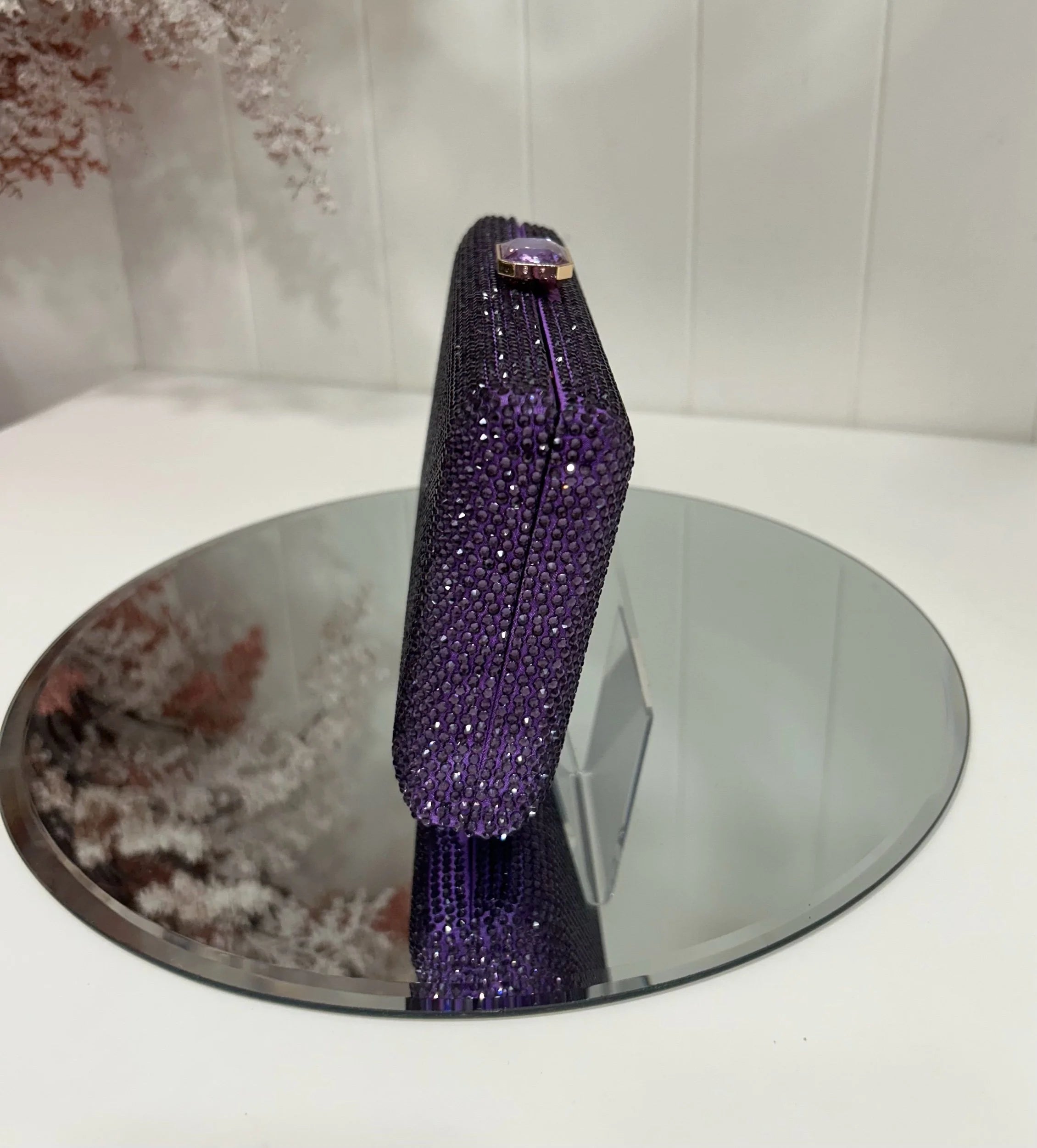 Lexi Purple Sparkle Clutch