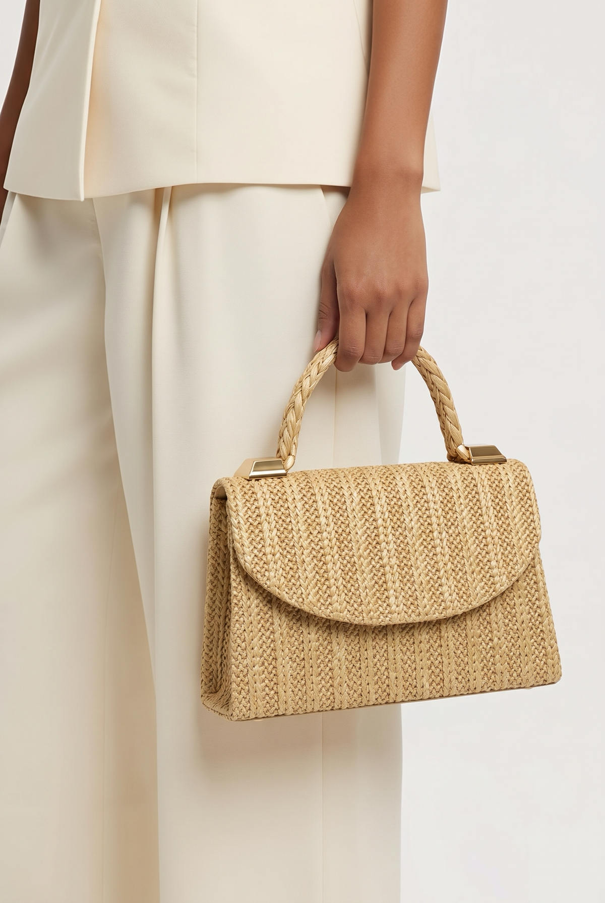 Amalfi Beige Clutch Handbag