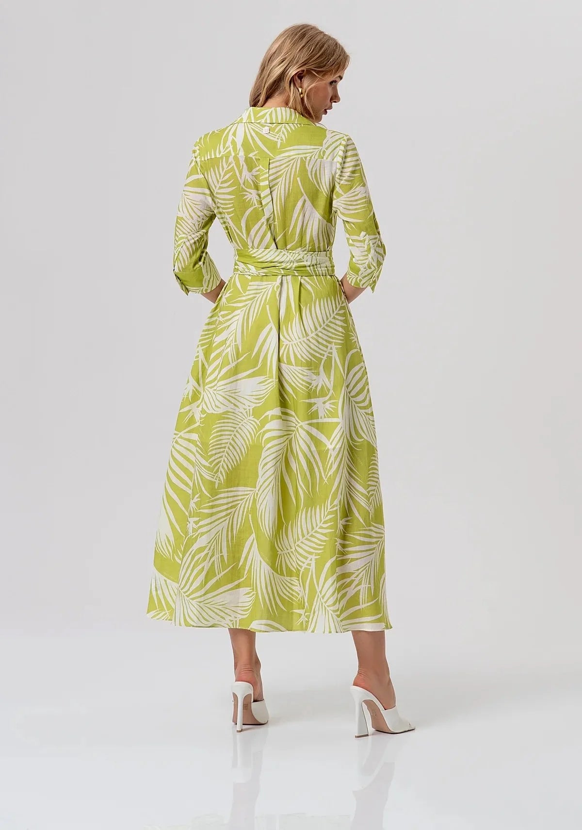 Lily Lime Green Print Dress