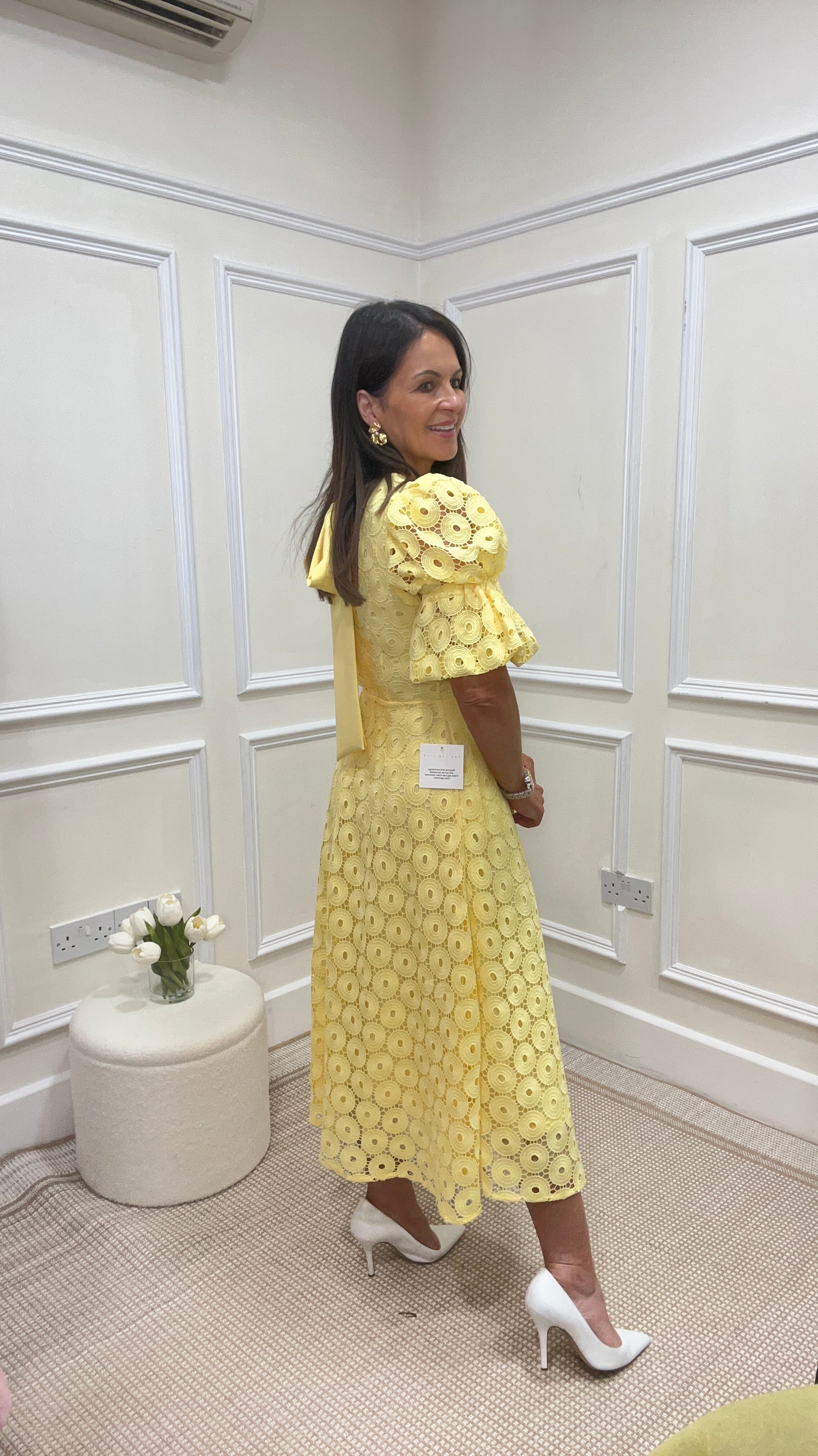 Callie Lace Lemon Dress