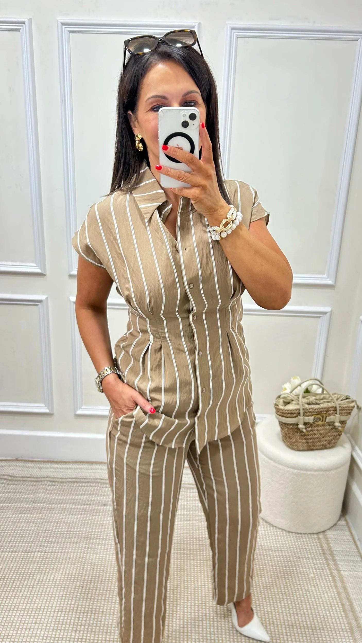 Lara Camel Stripe Co-Ord