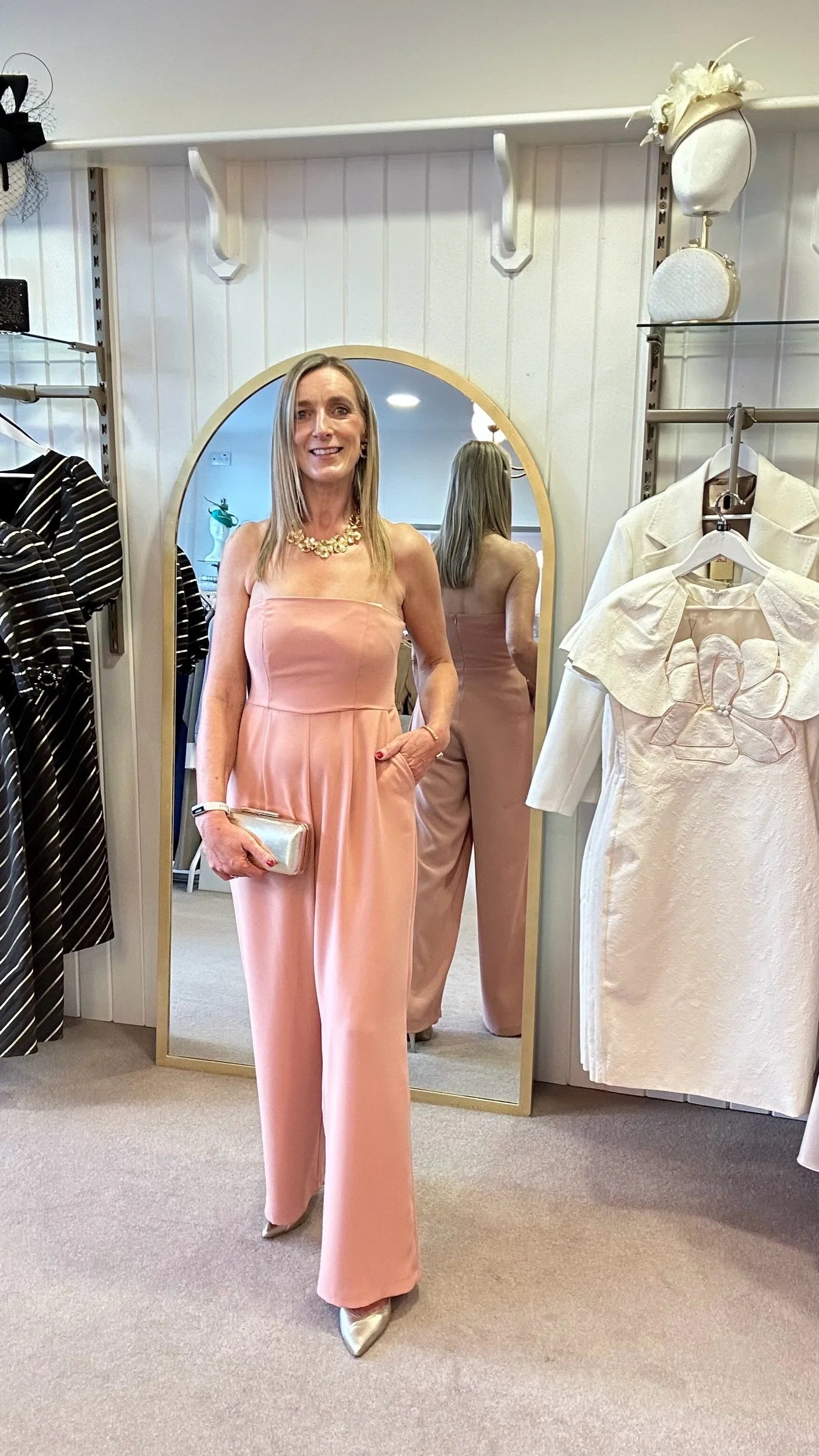 Cora Creamy Peach Jumpsuit