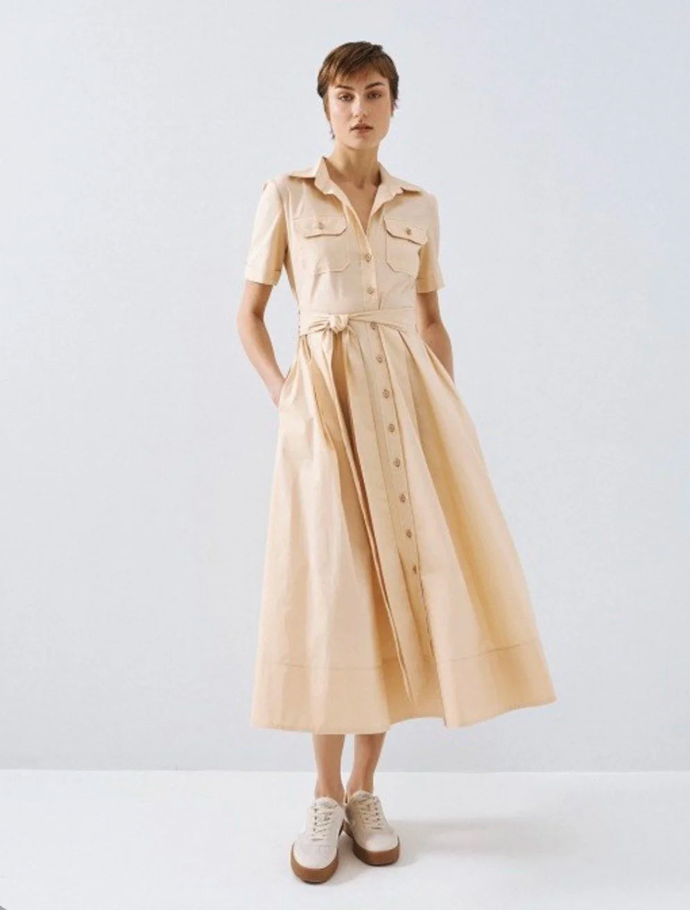 Alisha Salted Caramel Shirt Dress