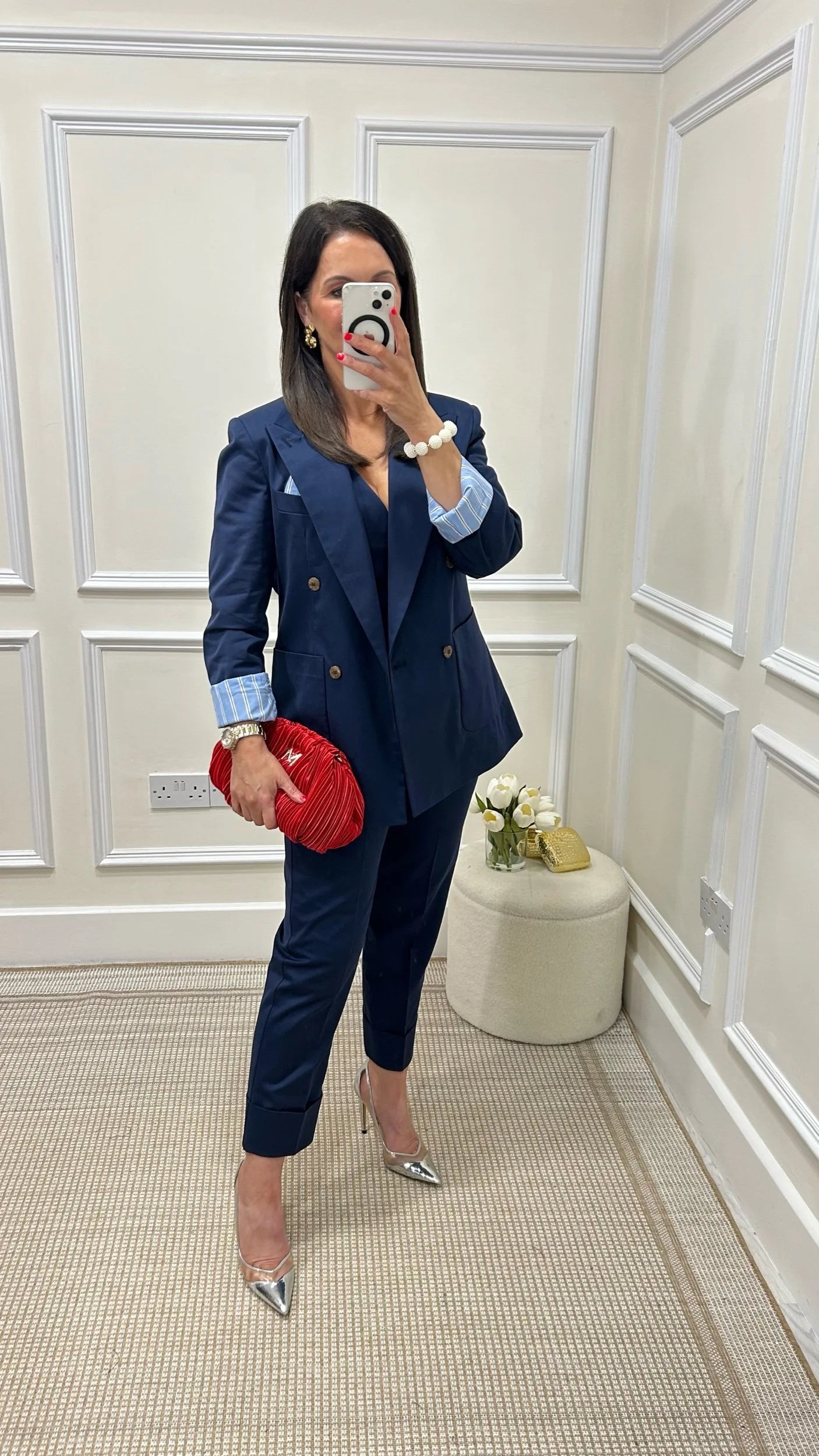 Megan Navy Trousers