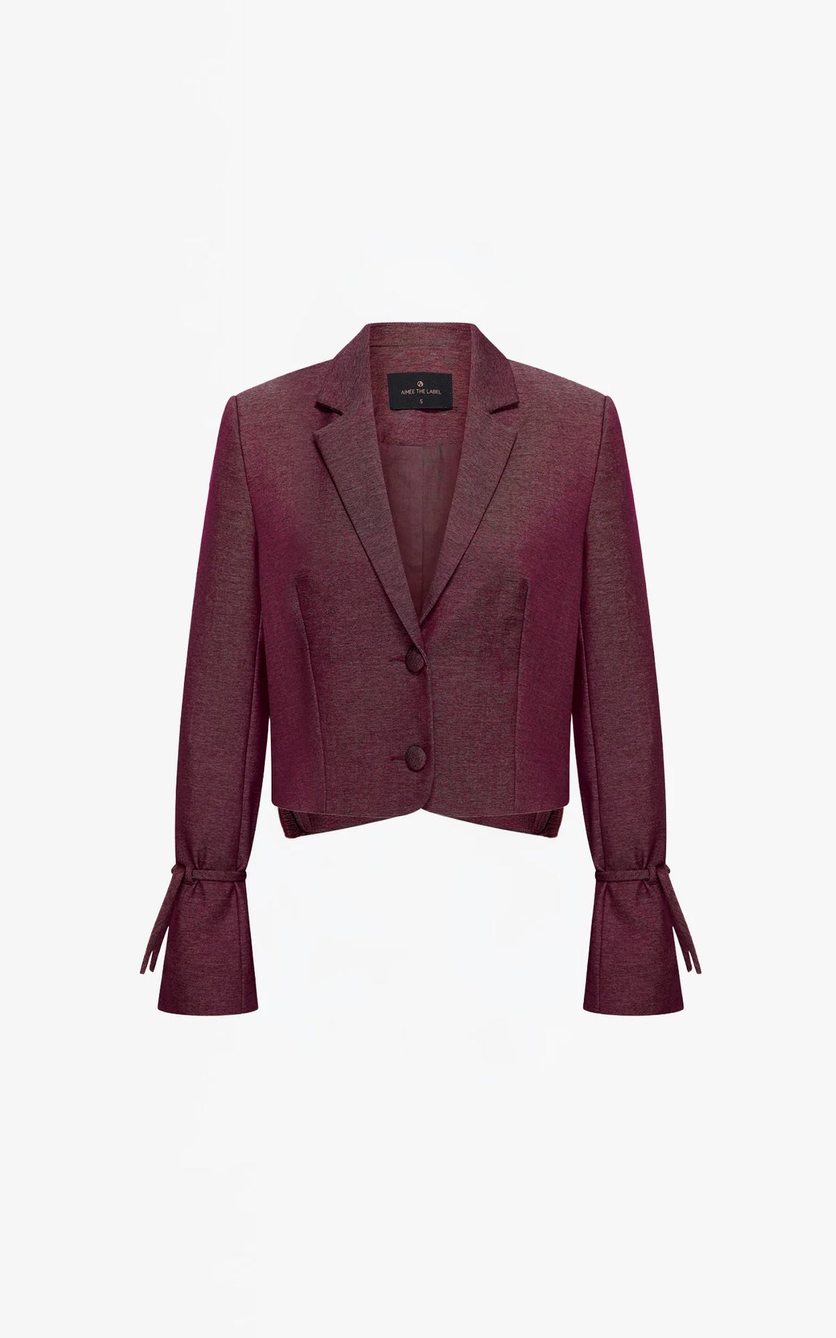 Stacey Cropped Burgundy Blazer