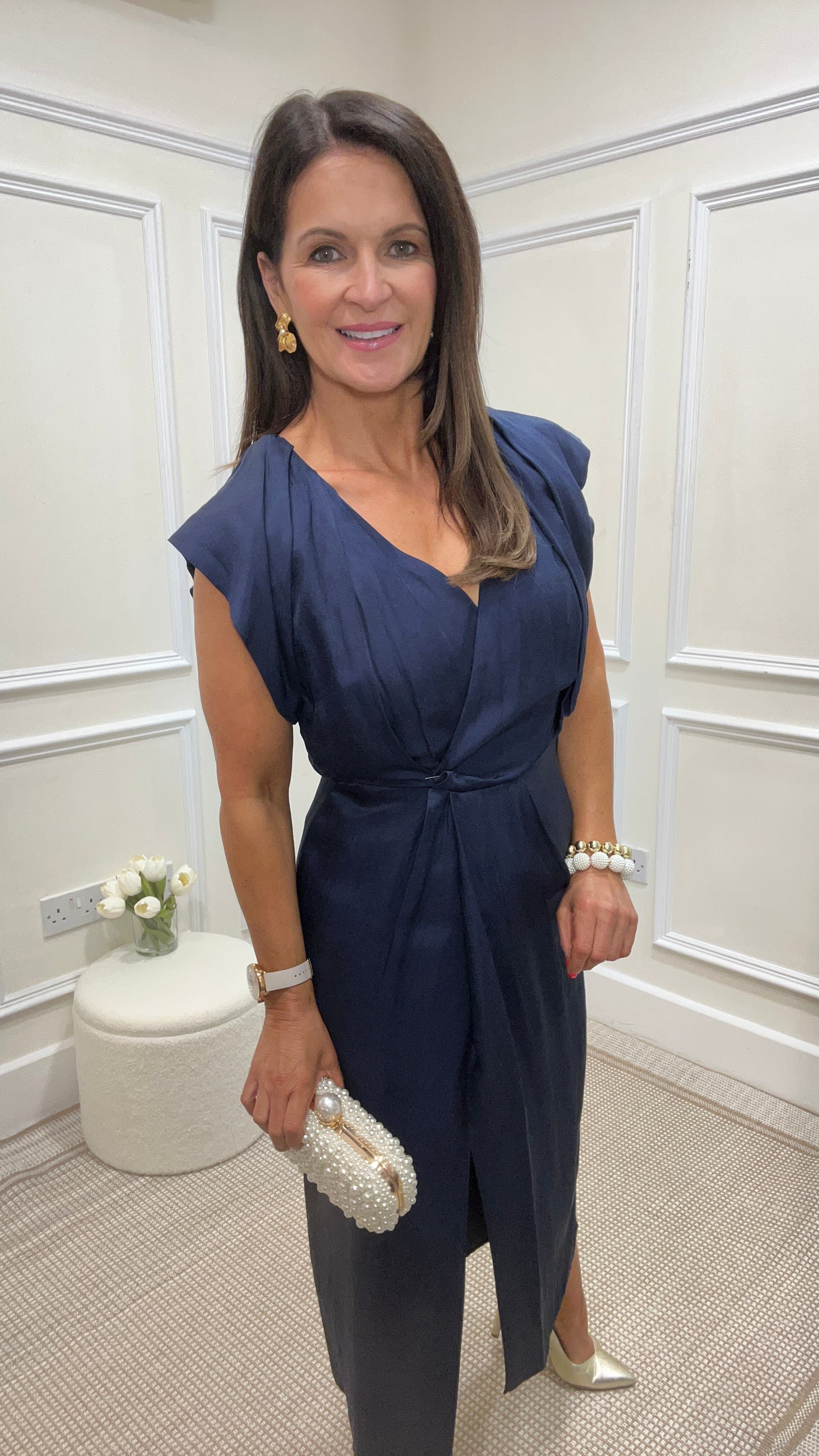 Leanne Navy  Dress