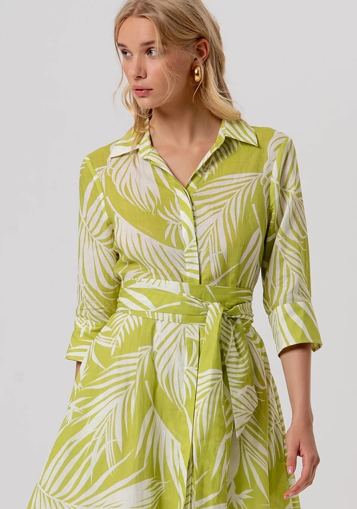 Lily Lime Green Print Dress