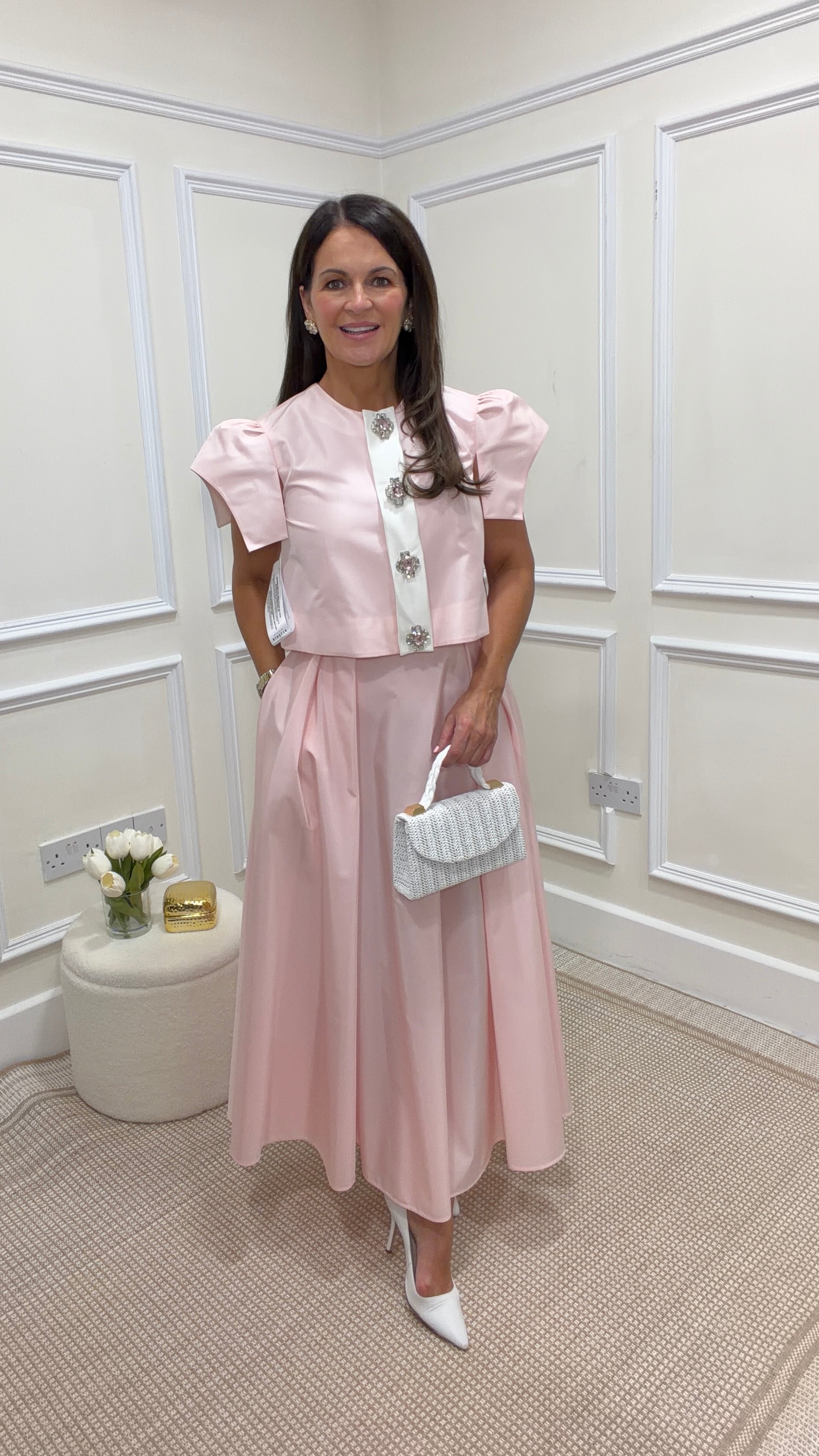 Estee Pink Blouse & Skirt Co-ord