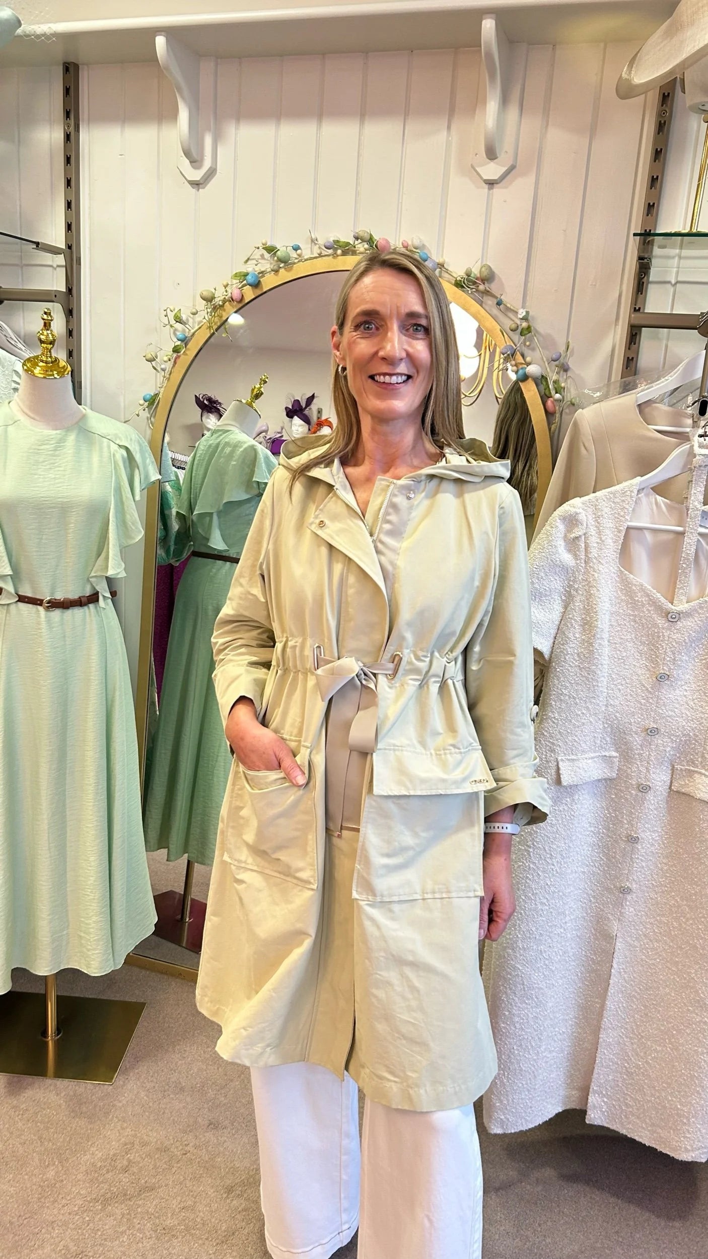 Veronica Pistachio Trench Coat