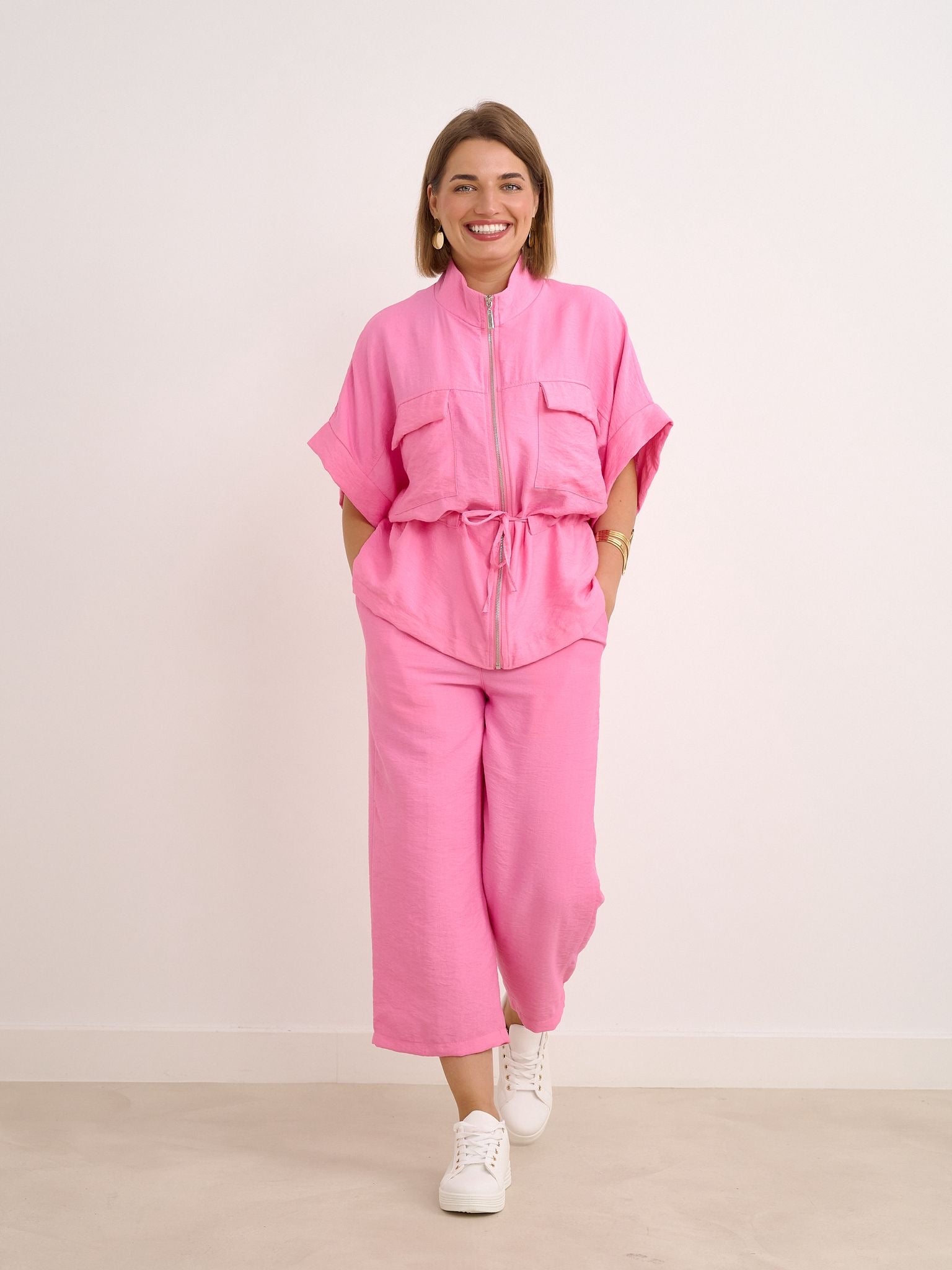 Sadie Pink Zip-Up Co-ord