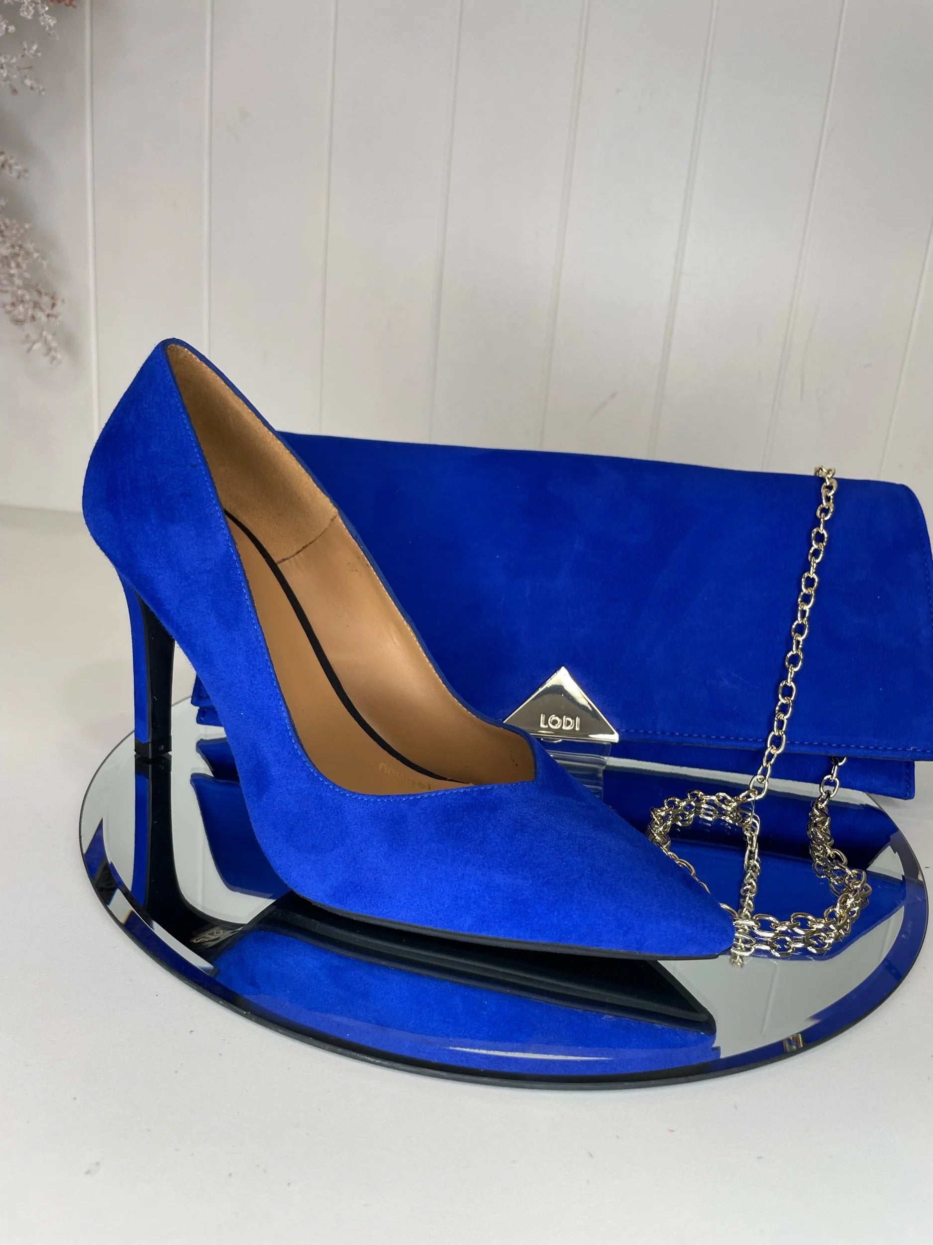 Lodi Rabot Royal Blue Suede Court Shoe
