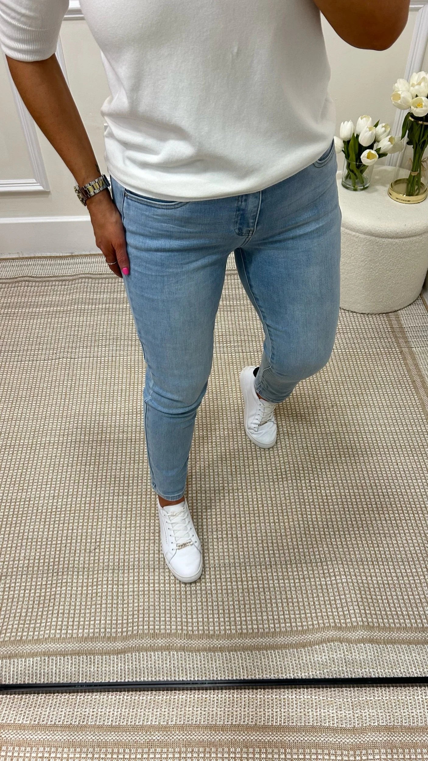 Toxik Light Wash Denim Boyfriend Jean