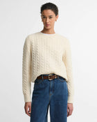 Barbour Ecru Ashdown Relaxed Cable-Knit Jumper