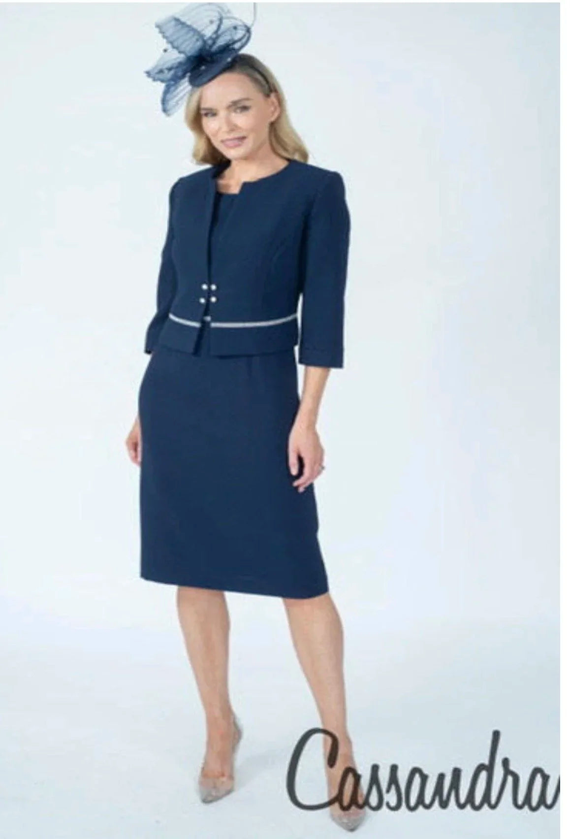 Alta Navy Textured Dress Suit