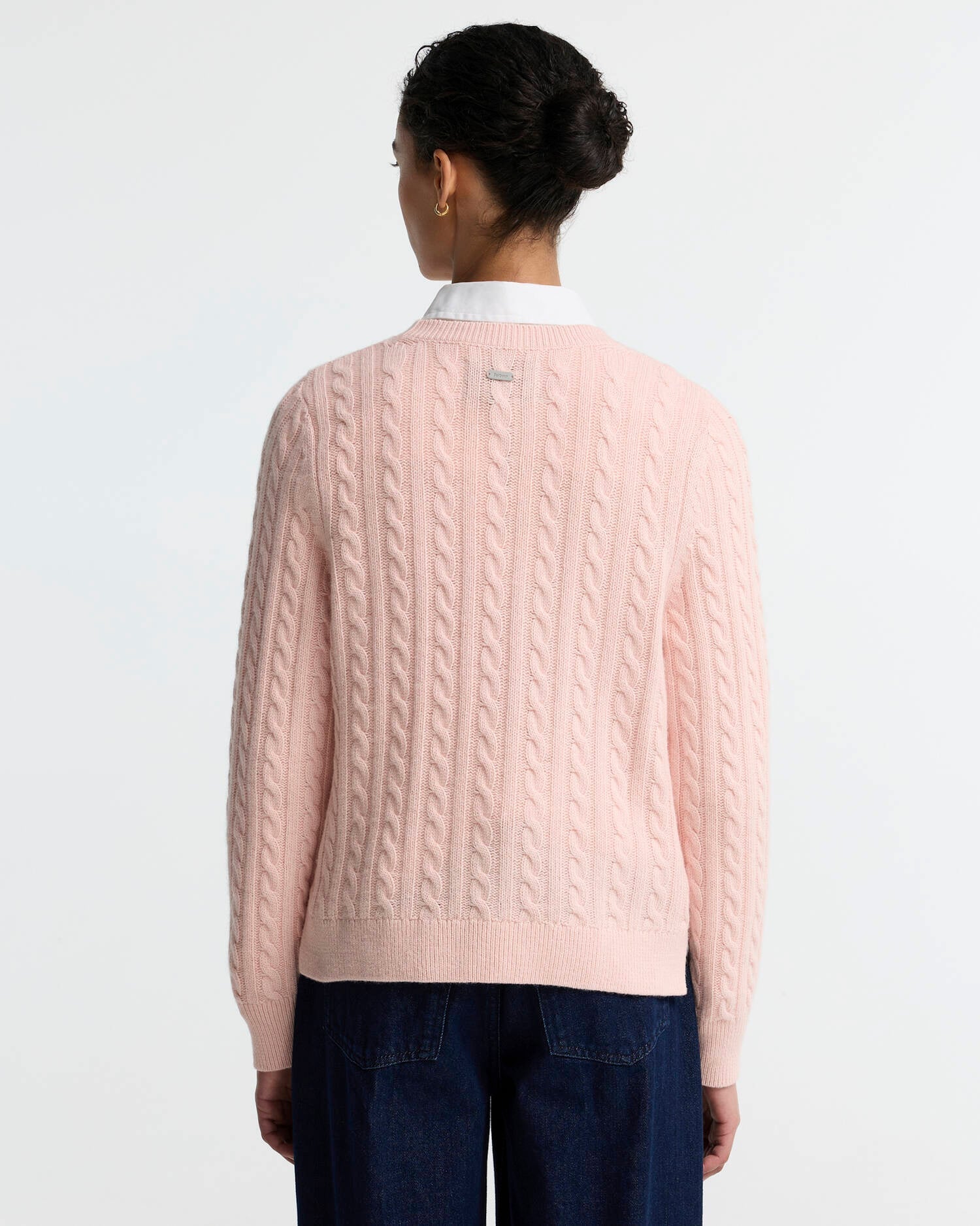 Barbour Blush Ashdown Relaxed Cable-Knit Jumper