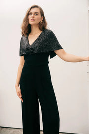Coco Bow Jumpsuit in Black