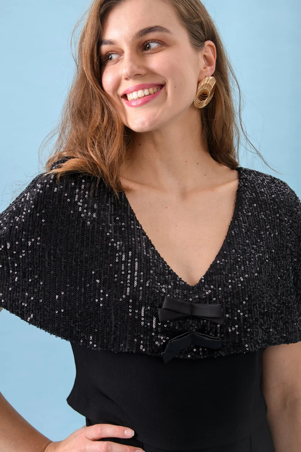 Coco Bow Jumpsuit in Black