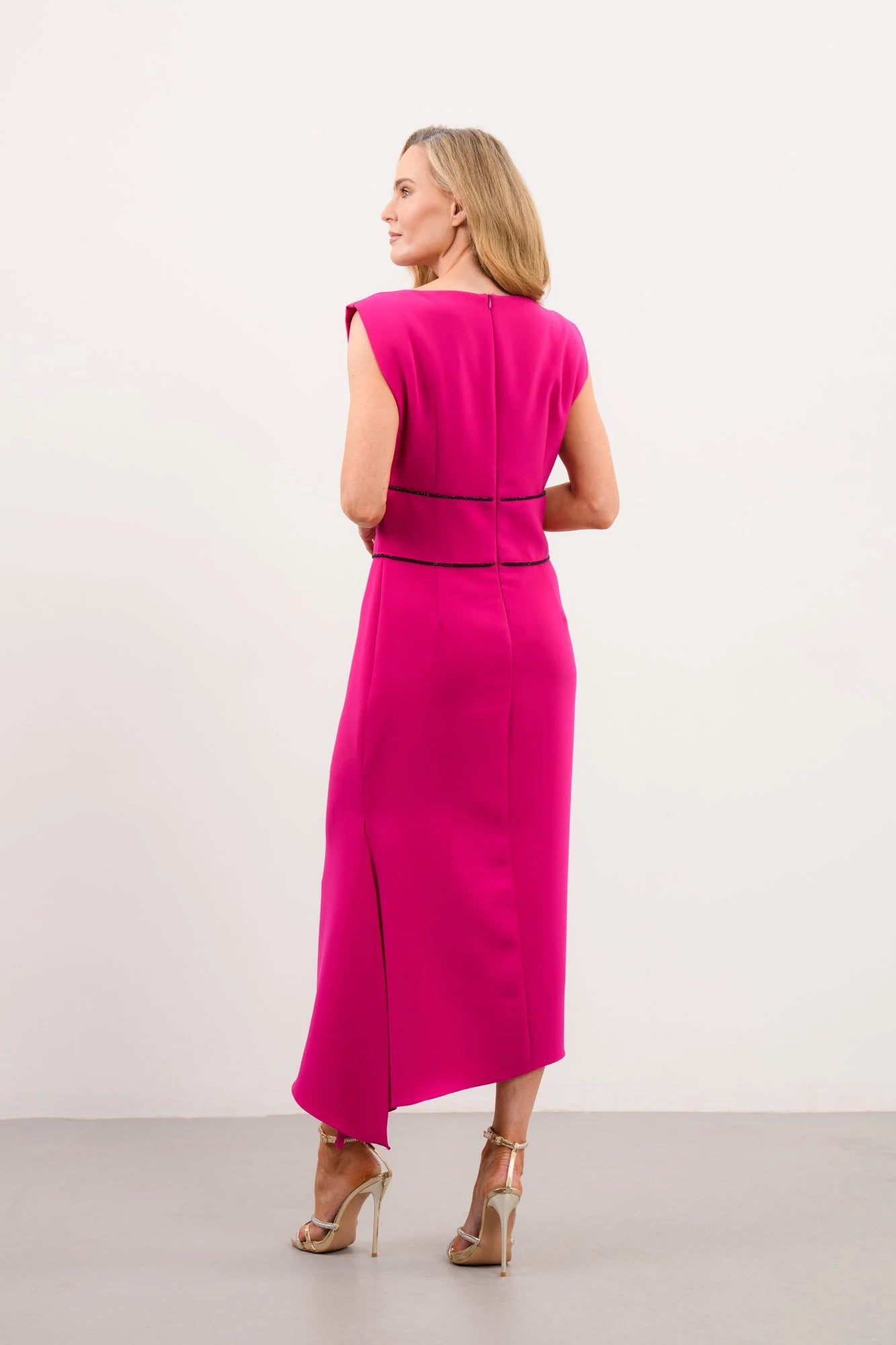 Adele Dress in Cerise Pink