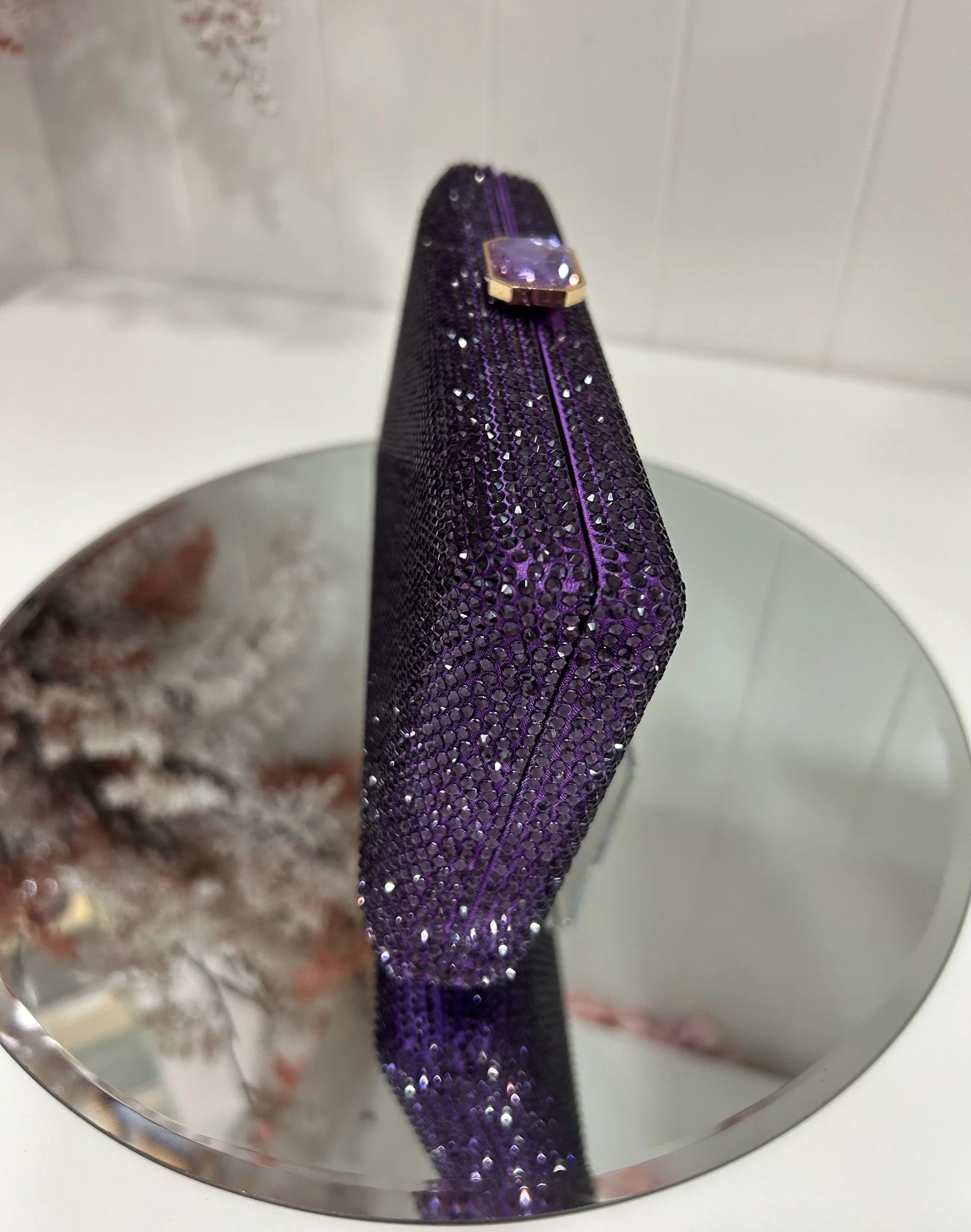 Lexi Purple Sparkle Clutch
