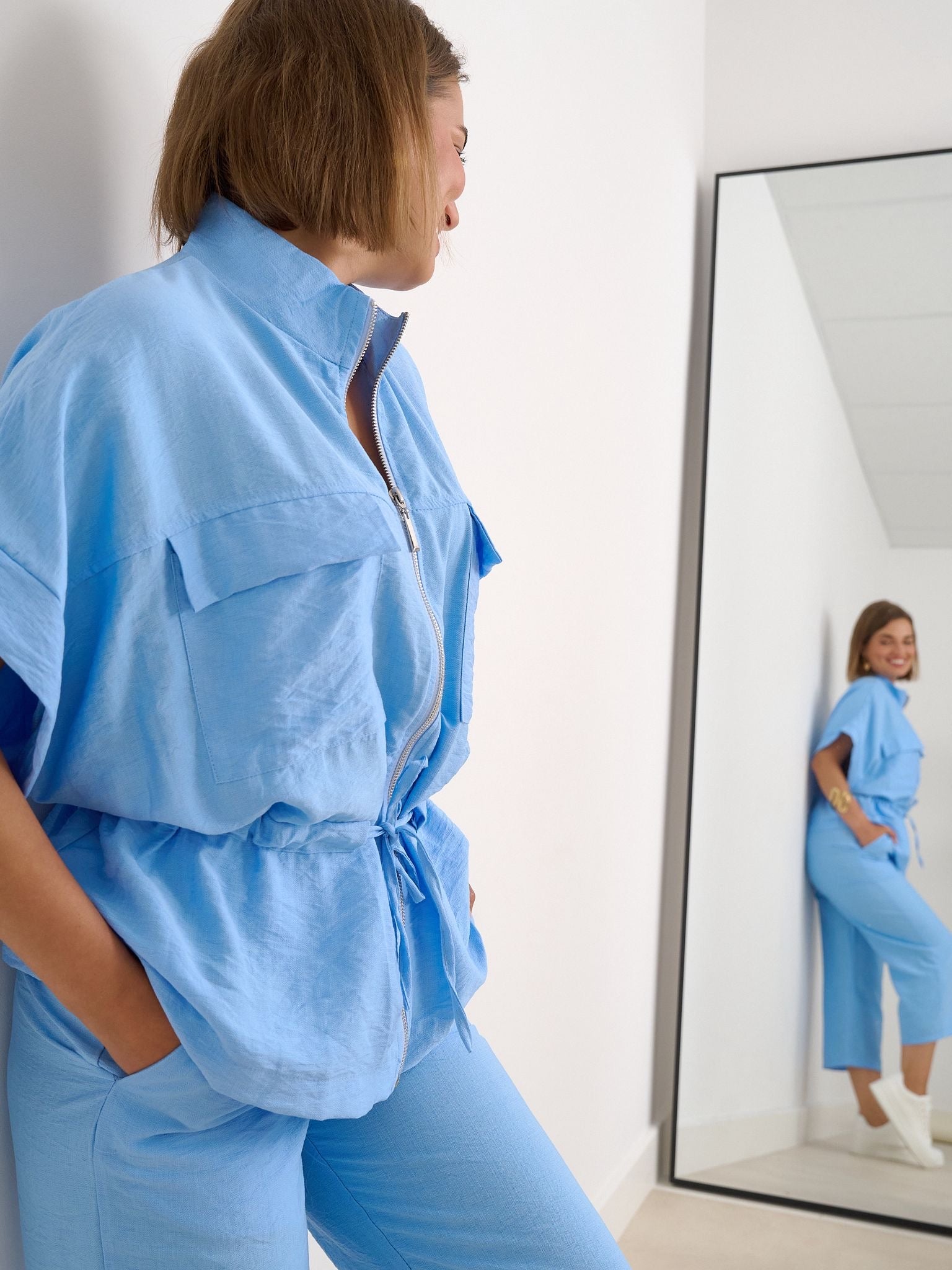 Sadie Blue Zip-Up Co-ord