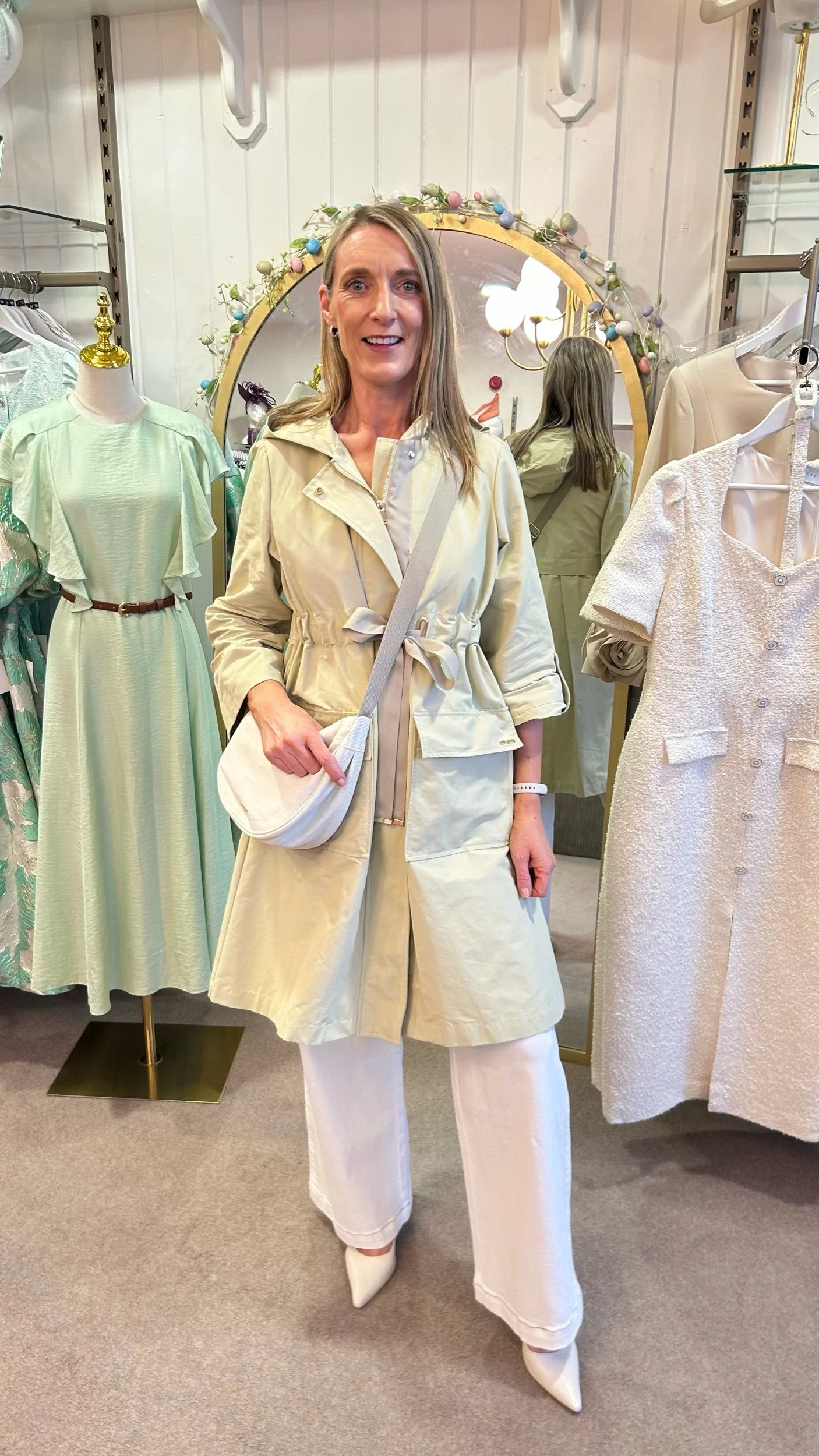 Veronica Pistachio Trench Coat