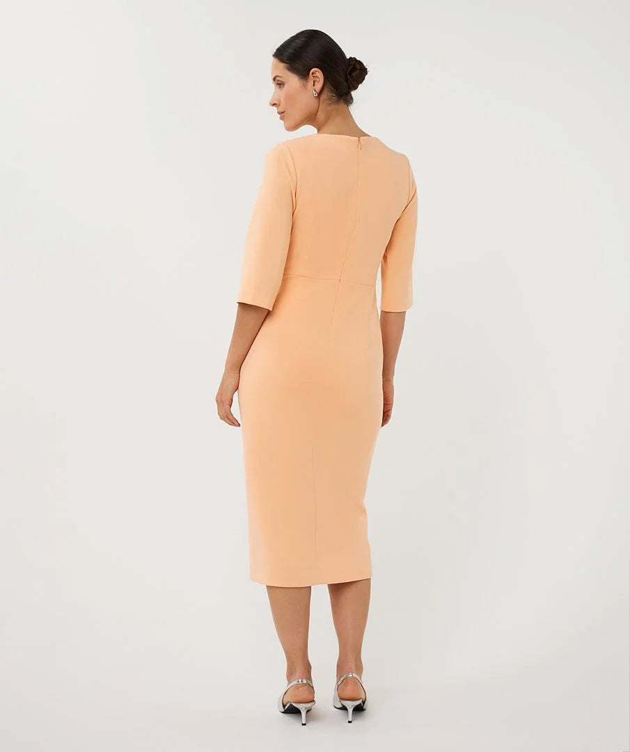 Caroline Peach Jersey Dress