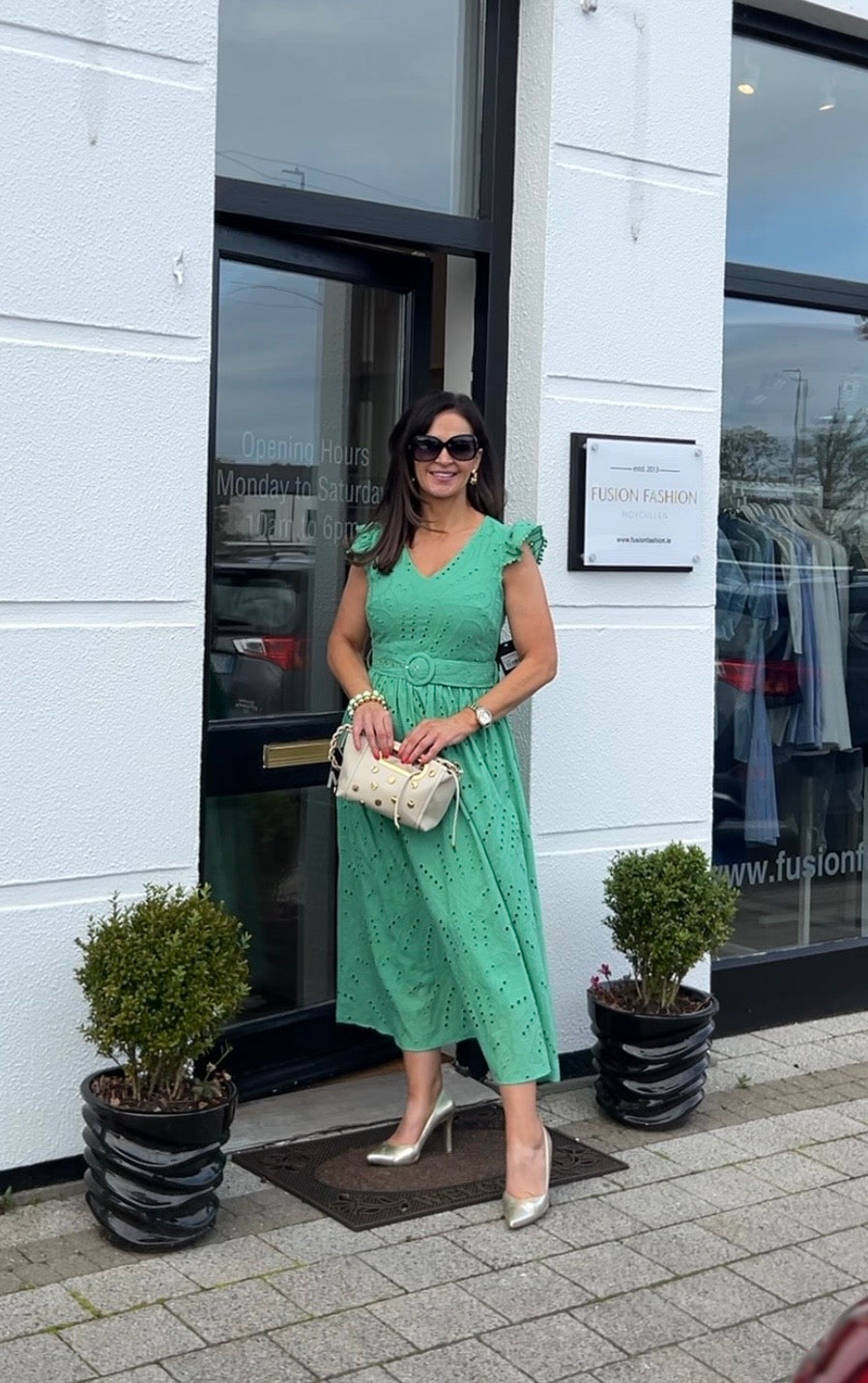 Jenny Green Midi Dress