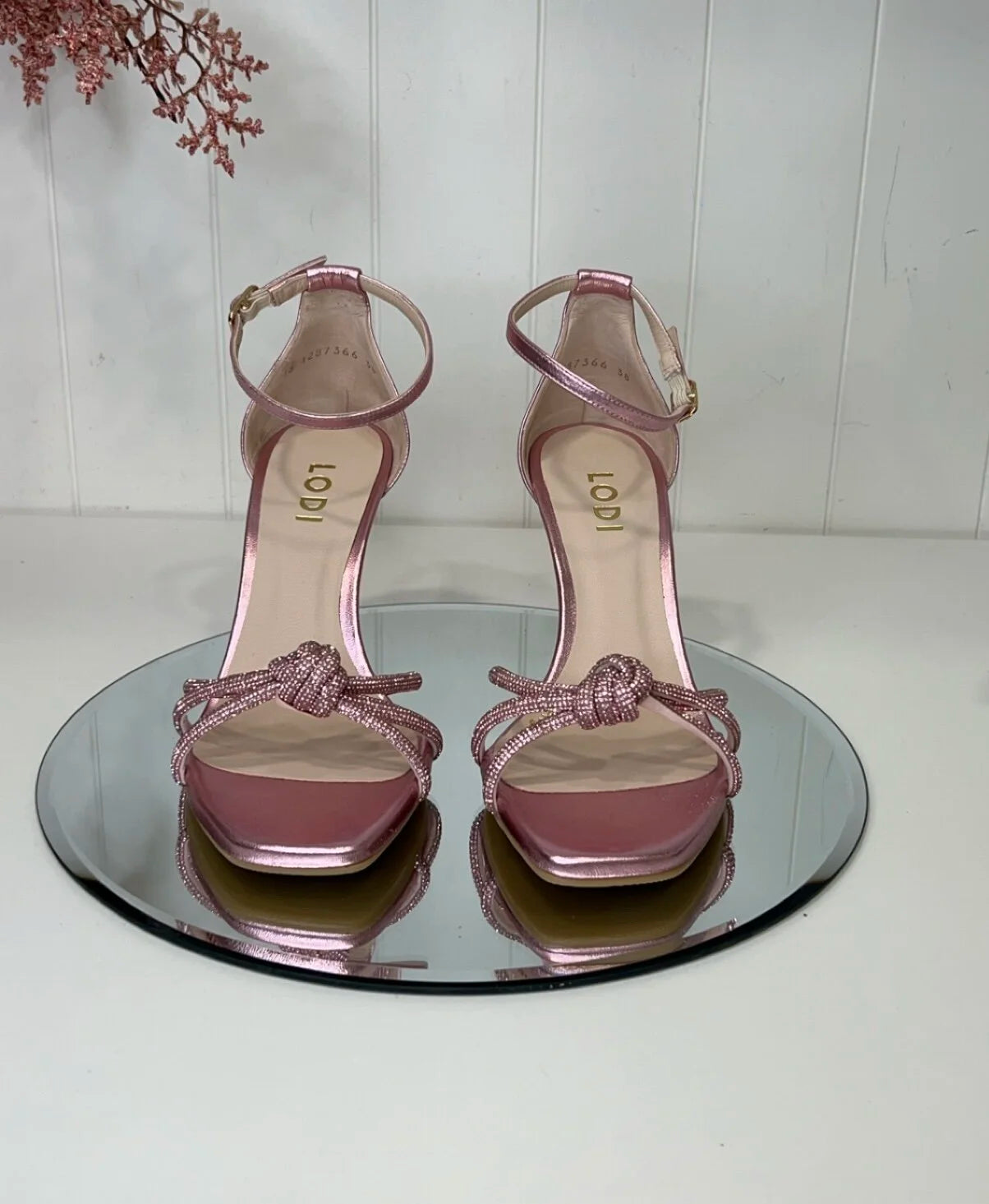 Lodi Metallic Pink Knot Sandal