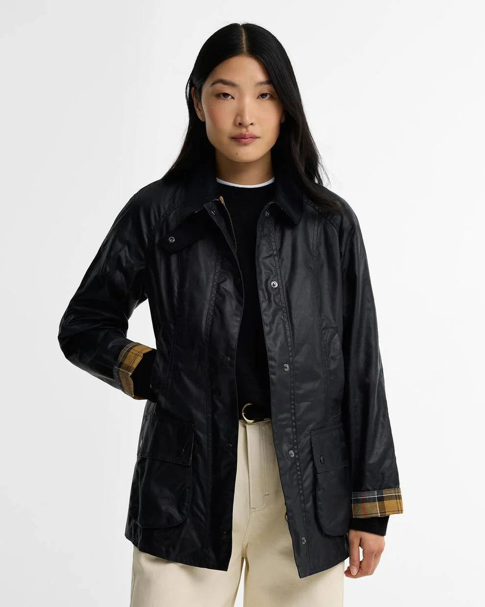 Barbour Navy Beadnell Waxed Jacket