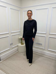 Claudia Cowl Neck Button Top