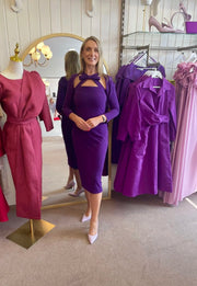 Adrian Purple Bow Dress