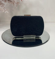 Rosa Black Suede Clutch bag