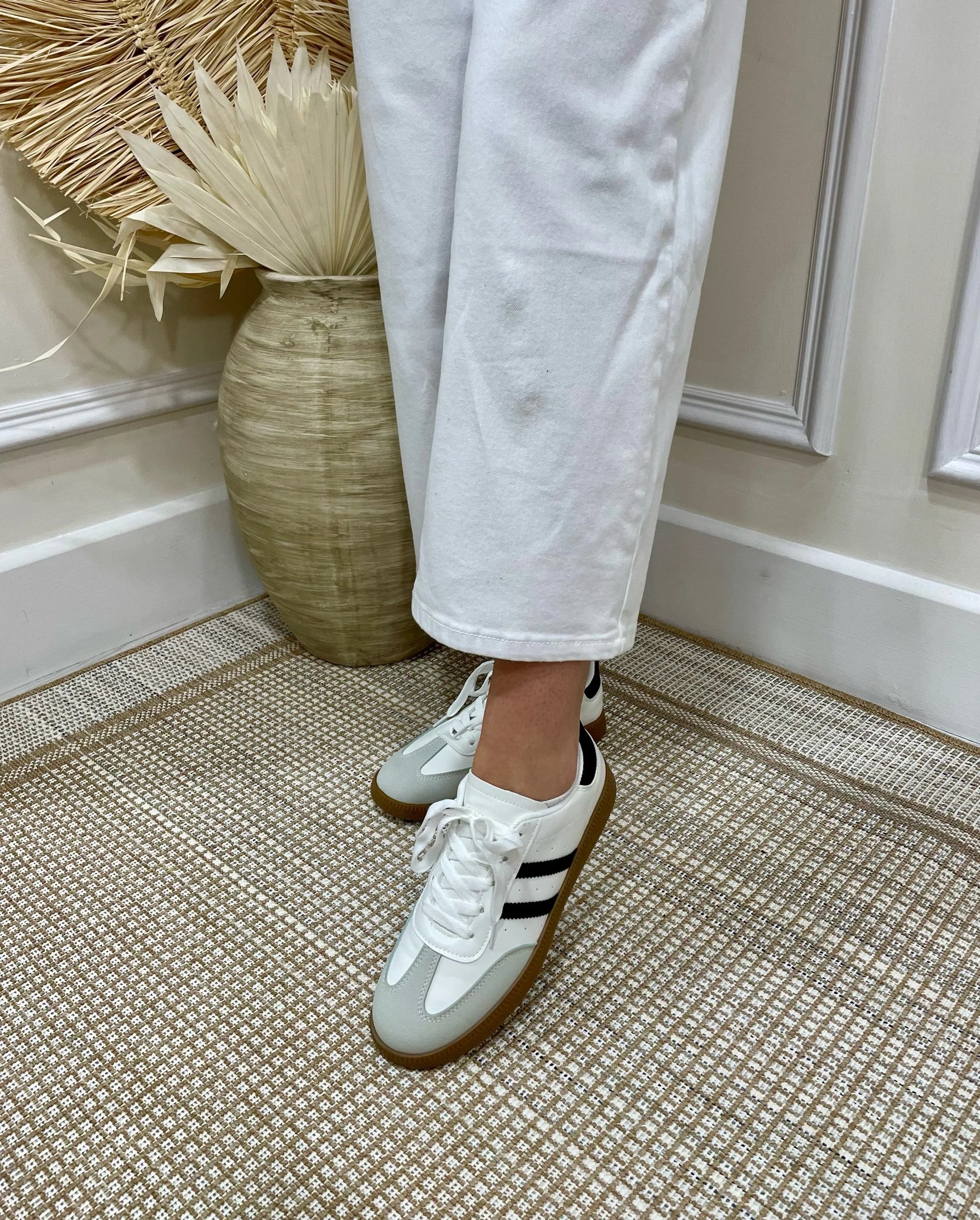 Black Stripe Trainers