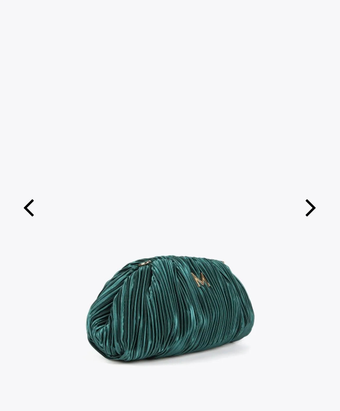 Minnie Pleated Satin Bag (Green)