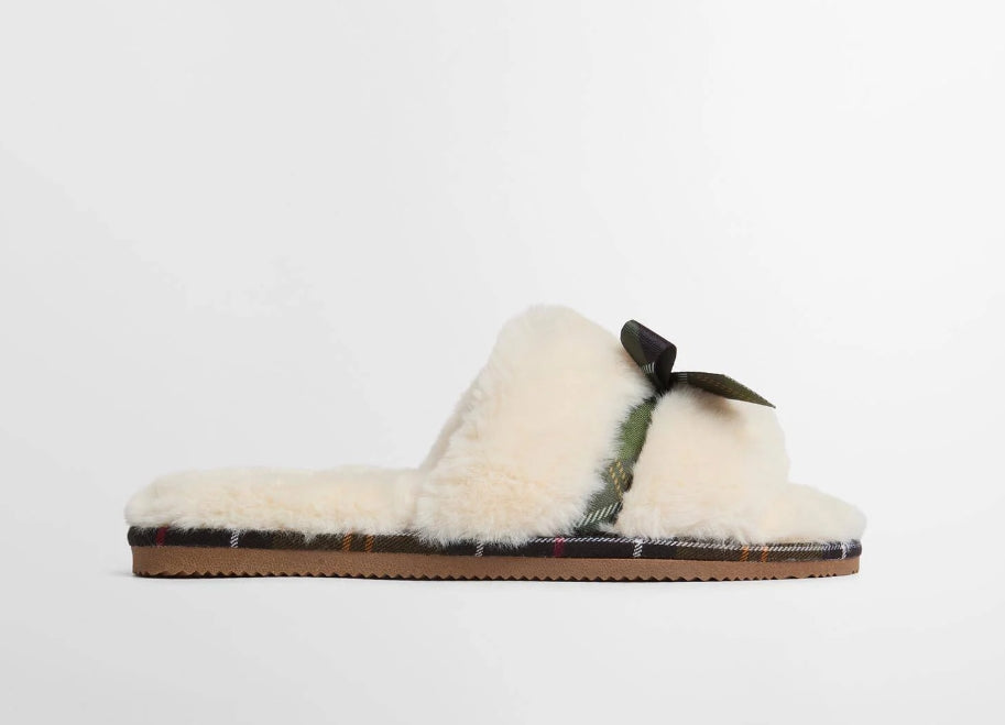 Eleanora White Barbour Slipper
