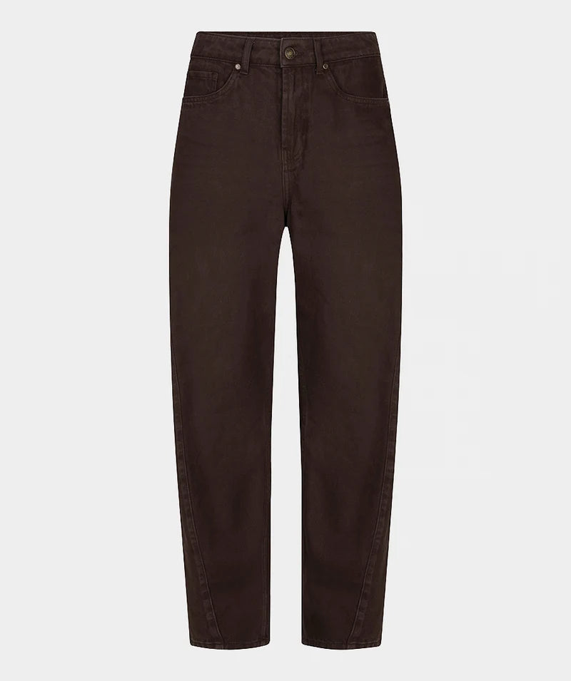 Bailey Cacao Brown Barrel Leg Jean