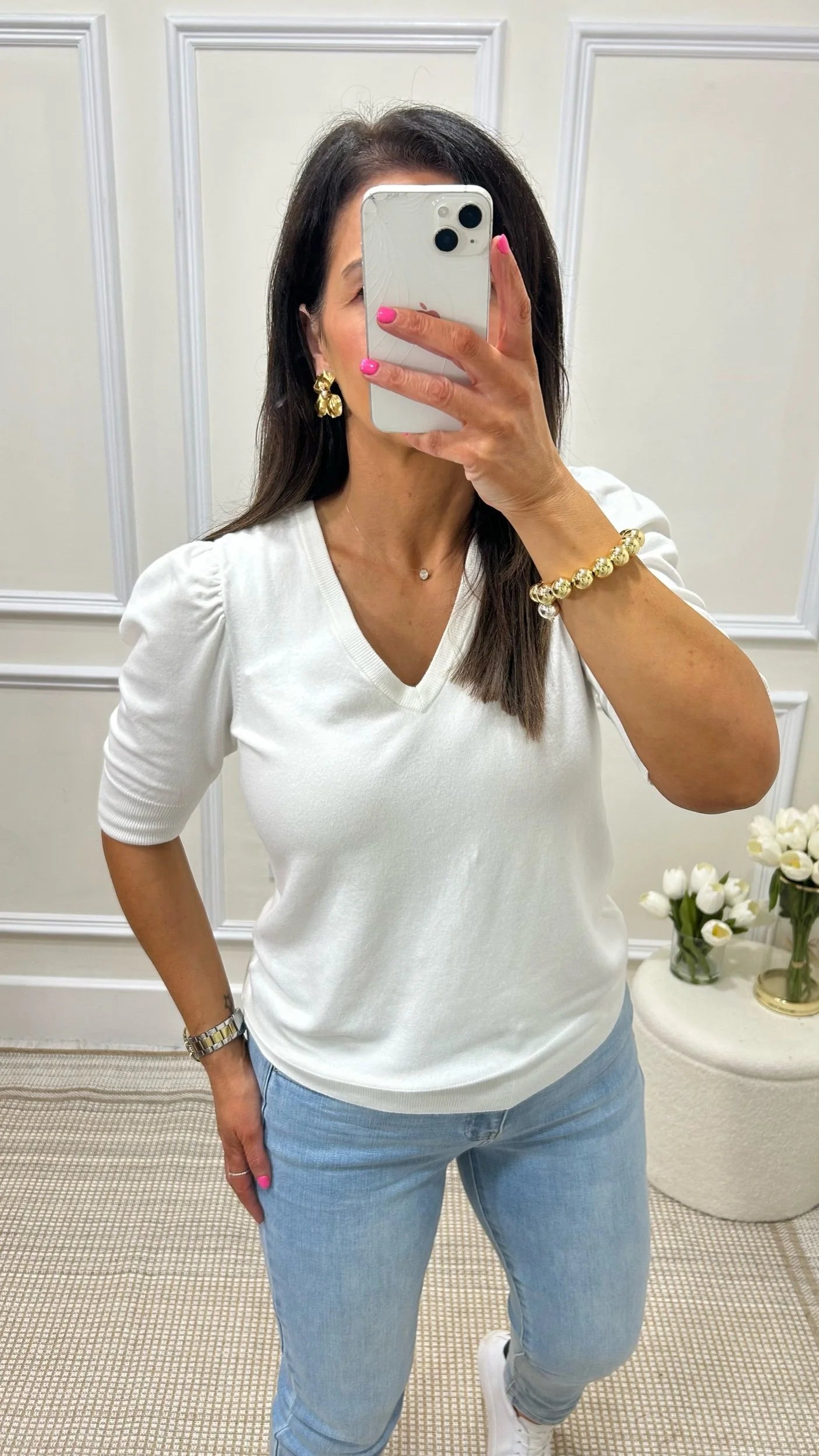 Claire Off White Top