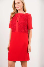 Alix Lace Dress in Red