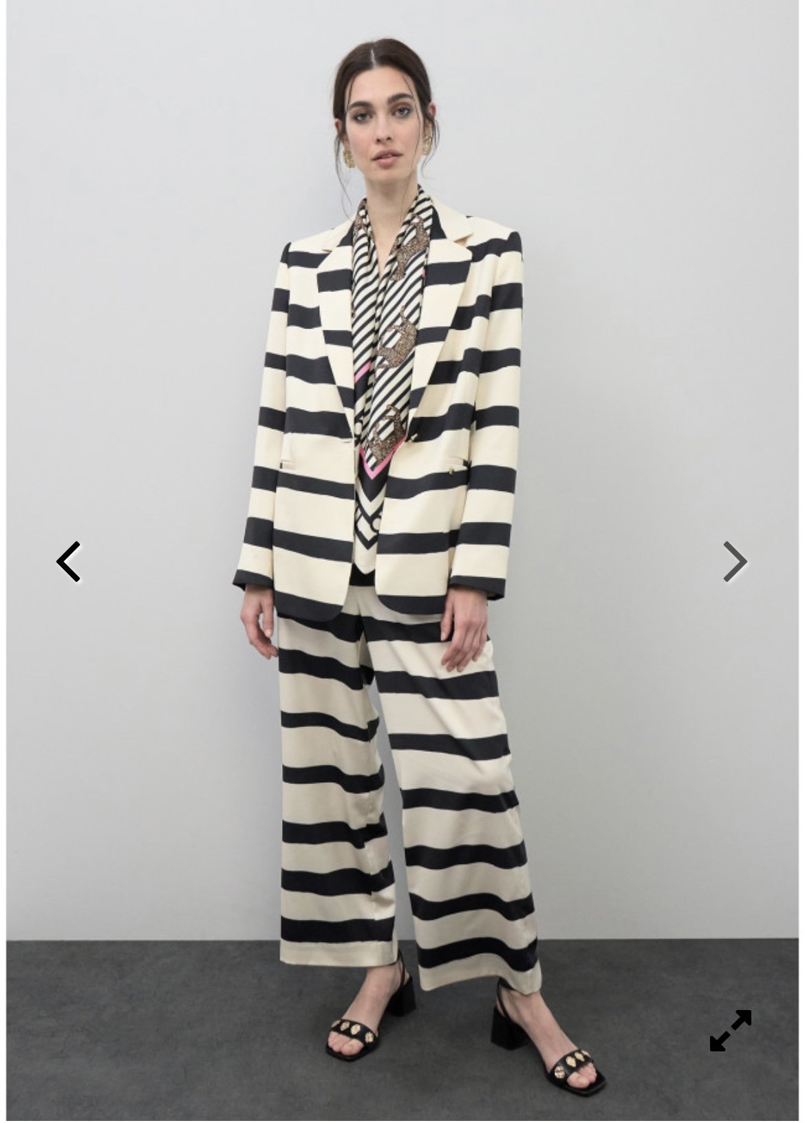 Nicola Satin Striped Culottes