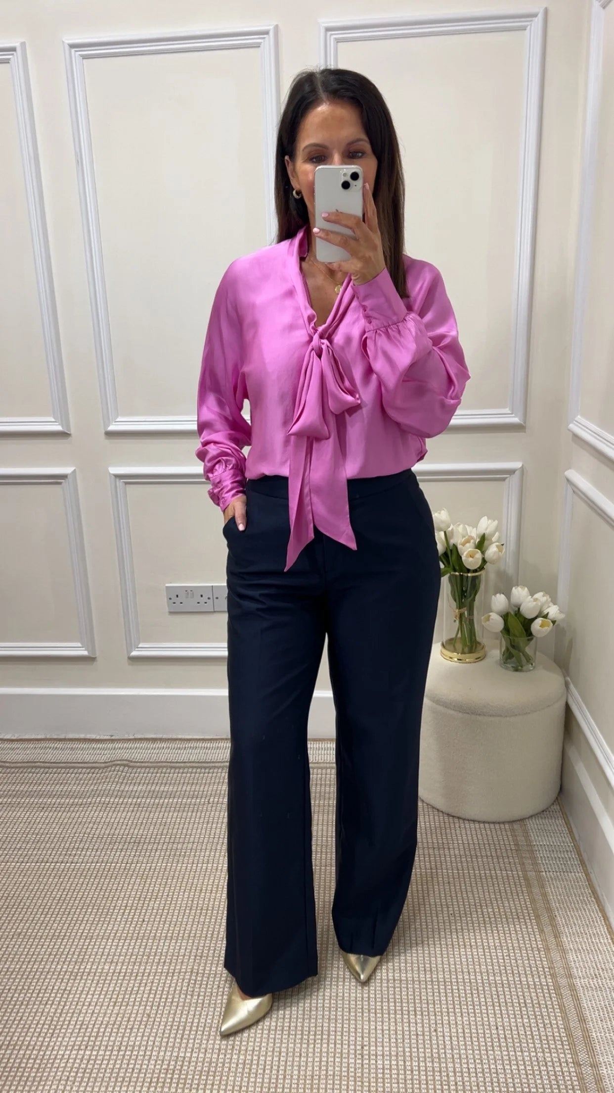 Avery Tailored Trousers In Navy