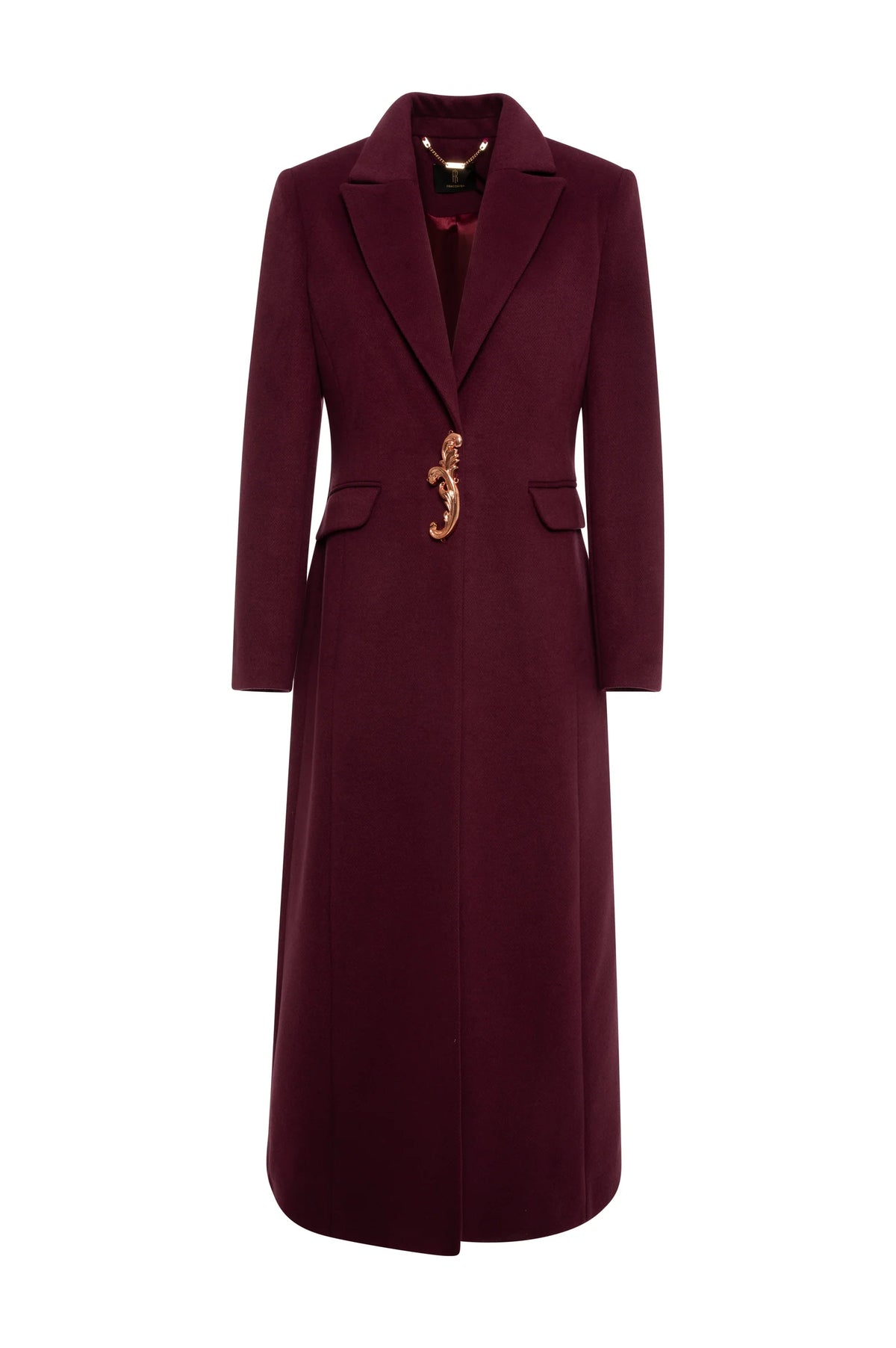 Charmaine Red Wine Long Coat