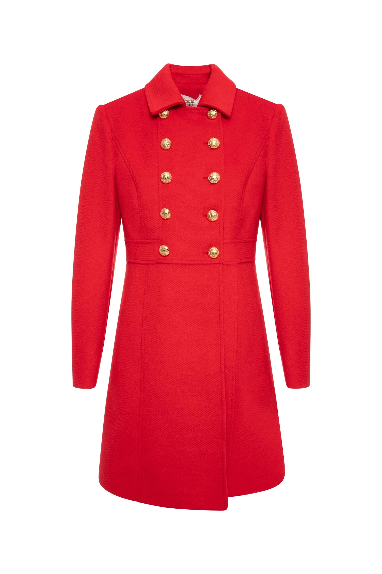 Annie Red Short Double-Breasted Coat