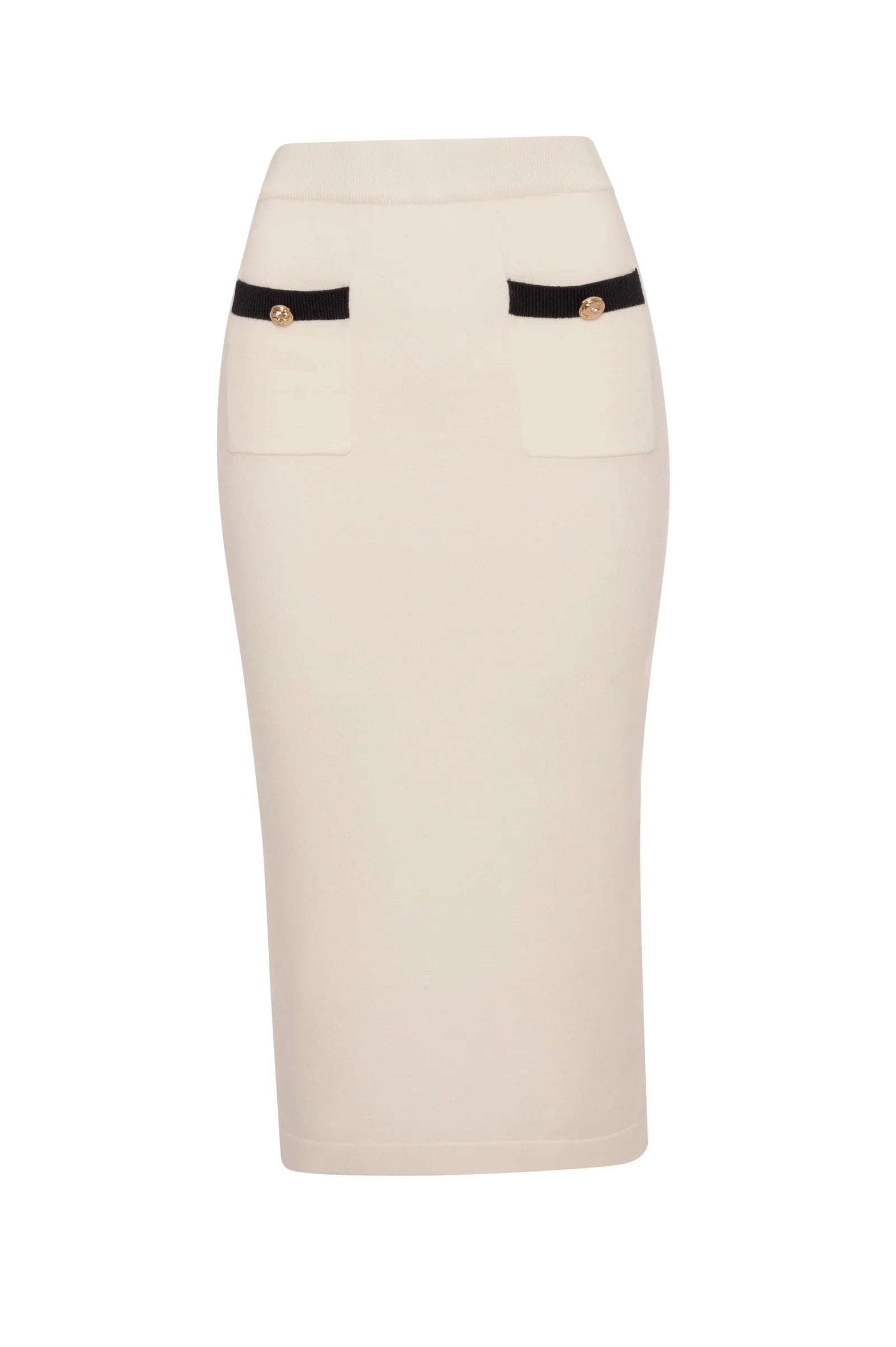Victoria Knit Cream with Charcoal Trim Co-ord