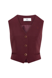 Erica Burgundy Waistcoat