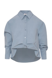 Romy Blue Shirt with Inbuilt Cami Front