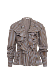 Francis Brown Stripe Blouse