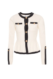Victoria Knit Cream with Charcoal Trim Co-ord