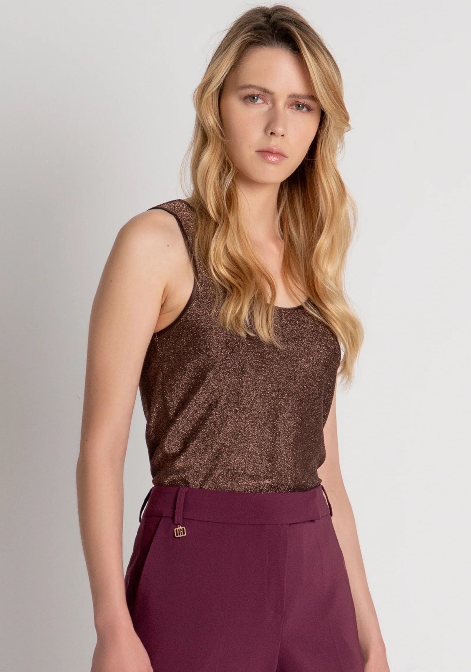 Jane Burgundy Bootcut Chino Trouser