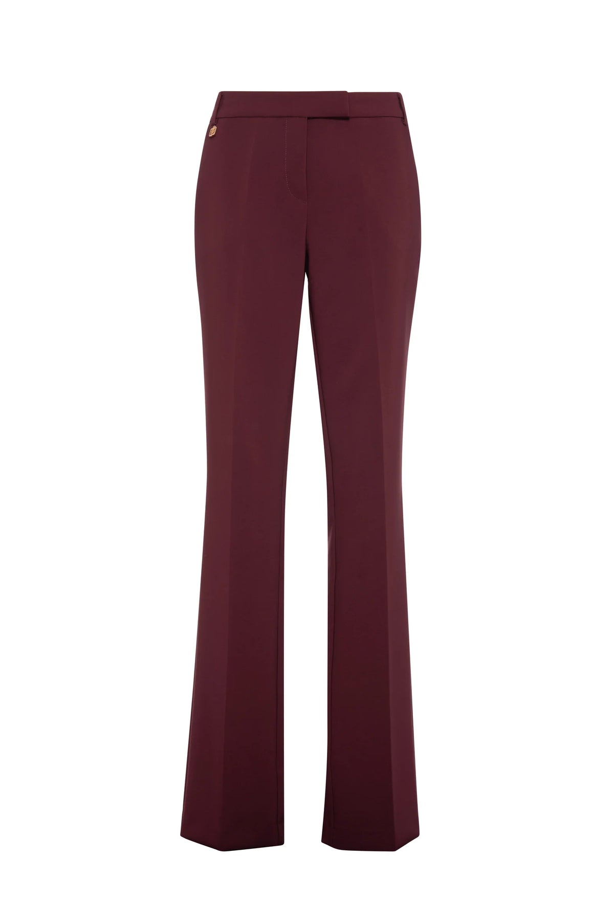 Jane Burgundy Bootcut Chino Trouser