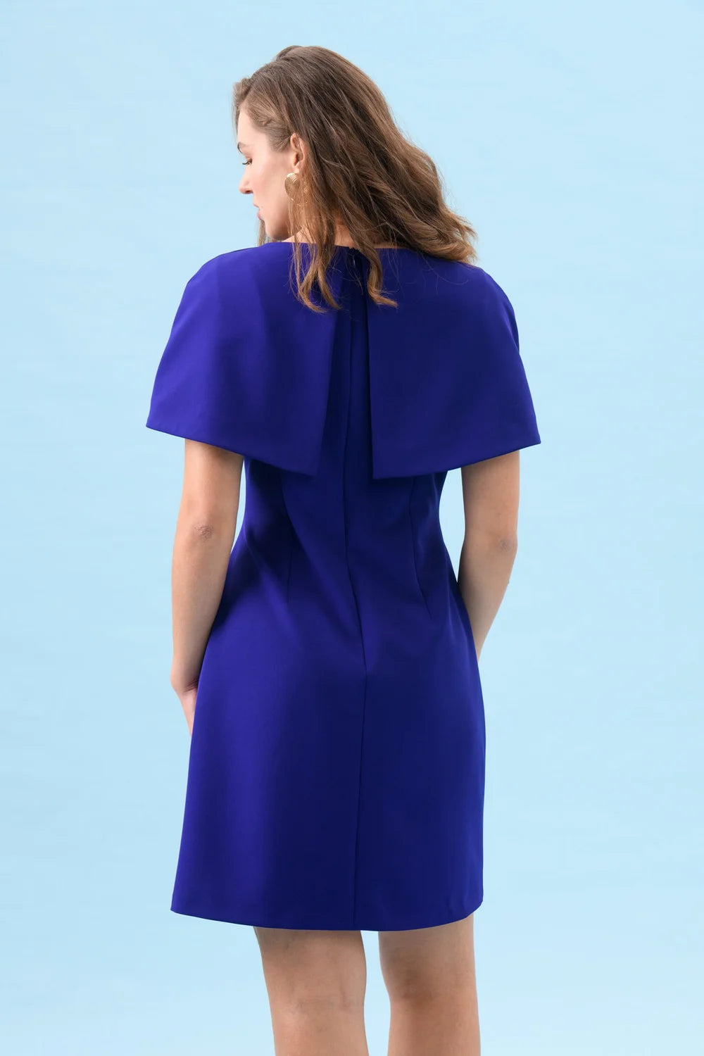 Giselle Bow Dress in Blue Mauve
